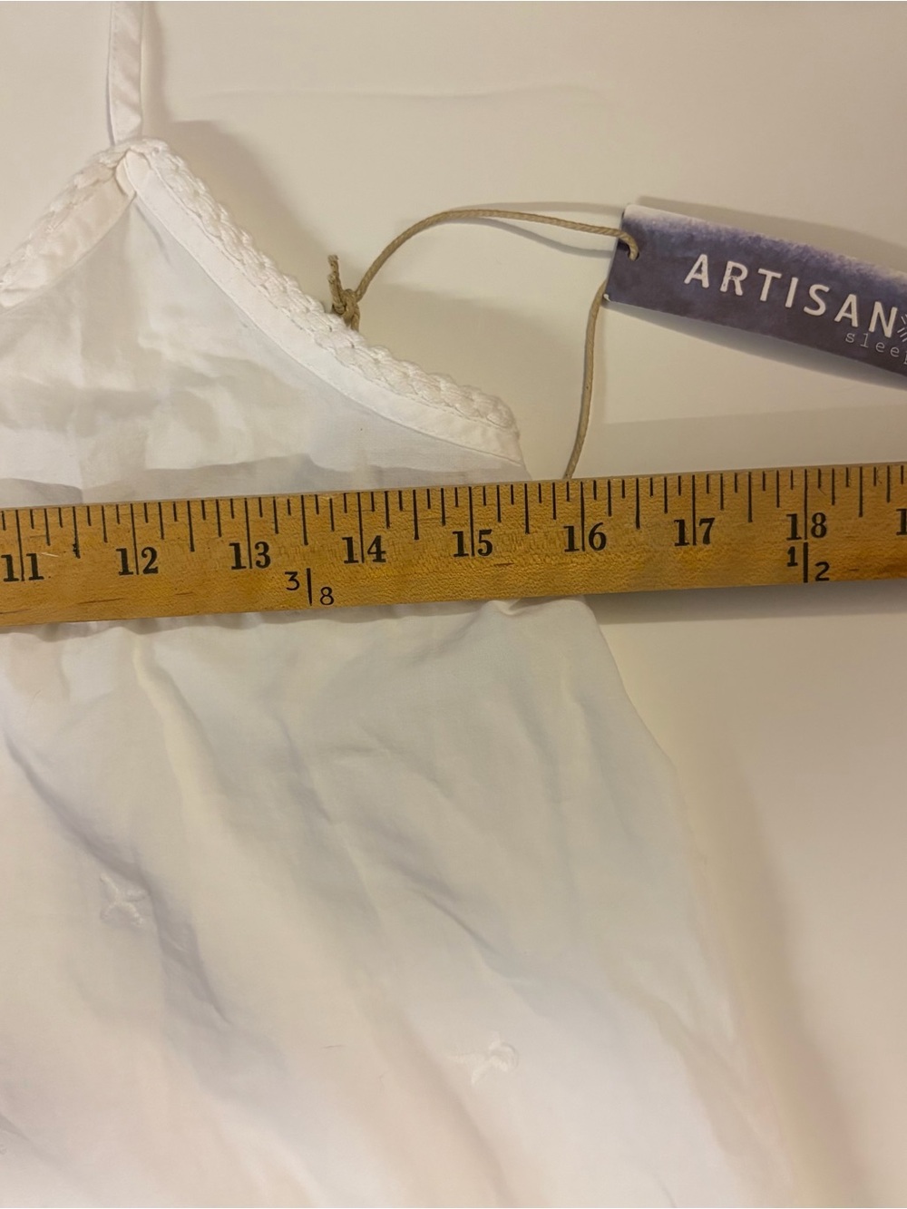 Artisan Ny White Lace-Trim Sleepwear Top - Picture 9 of 9